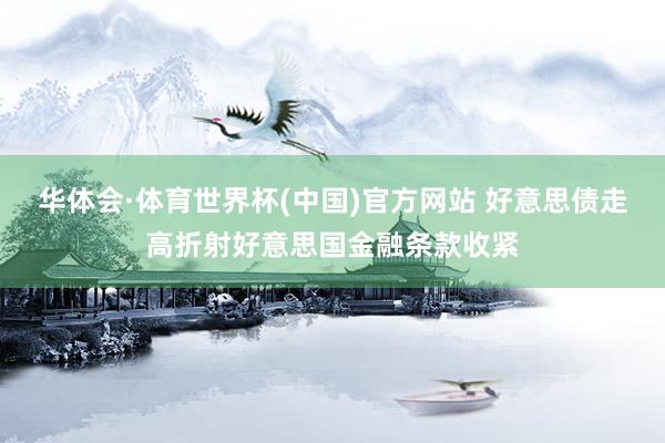 华体会·体育世界杯(中国)官方网站 好意思债走高折射好意思国金融条款收紧
