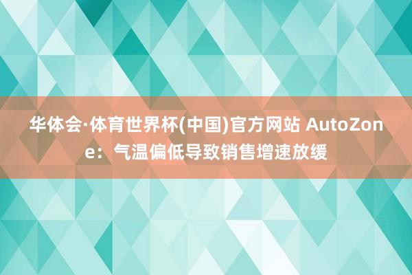 华体会·体育世界杯(中国)官方网站 AutoZone:气温偏低导致销售增速放缓