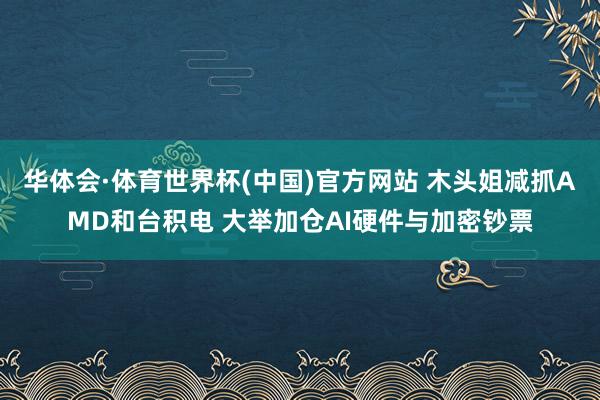 华体会·体育世界杯(中国)官方网站 木头姐减抓AMD和台积电 大举加仓AI硬件与加密钞票