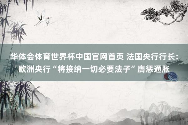华体会体育世界杯中国官网首页 法国央行行长:欧洲央行“将接纳一切必要法子”膺惩通胀