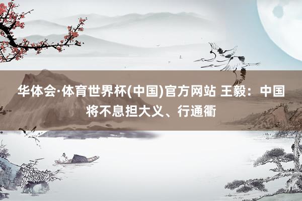 华体会·体育世界杯(中国)官方网站 王毅:中国将不息担大义、行通衢